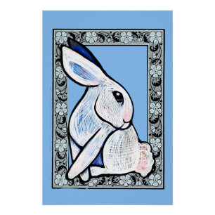 Spring Bunny Rabbit Easter Ostara Poster