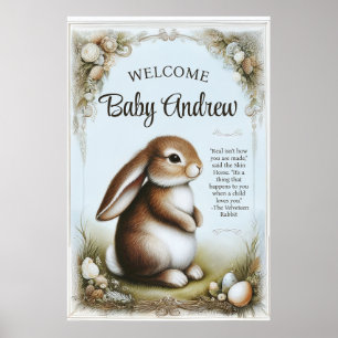 Spring Bunny Rabbit in Pastels Poster