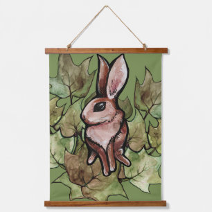 Spring Bunny Rabbit Nature Ivy Hanging Tapestry