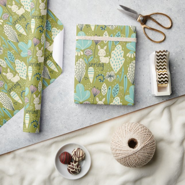 Spring Bunny Rabbit Nature Wrapping Paper (Crafts)
