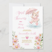 Spring Bunny Rain Boots Pink Floral April Showers 