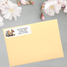 Spring Bunny Return Address Label