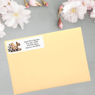Spring Bunny Return Address Label