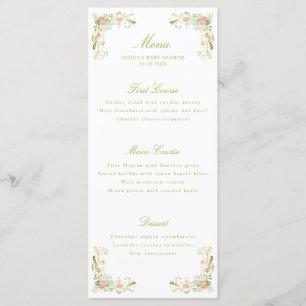 Spring Bunny Tea with Mom-to-be Baby Shower Menu