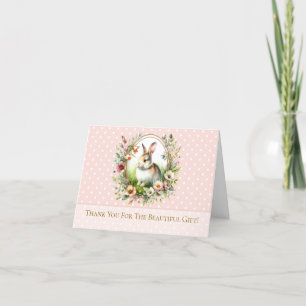 Spring Bunny Thank You Card