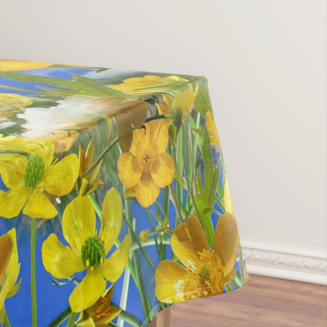Spring Butercup flowers in the clouds Tablecloth (In Situ)