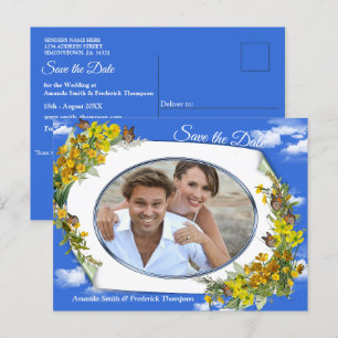 Spring Buttercup Flowers Announcement Postcard