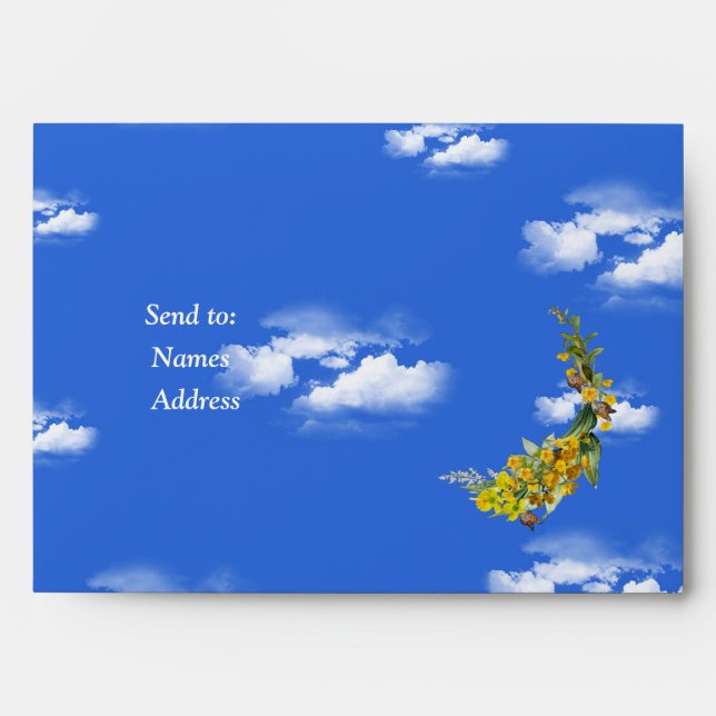 Spring Buttercup Flowers Envelope (Front)