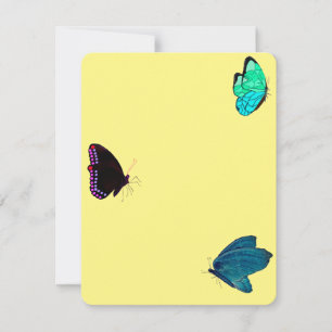 Spring Butterflies Flat Note Card
