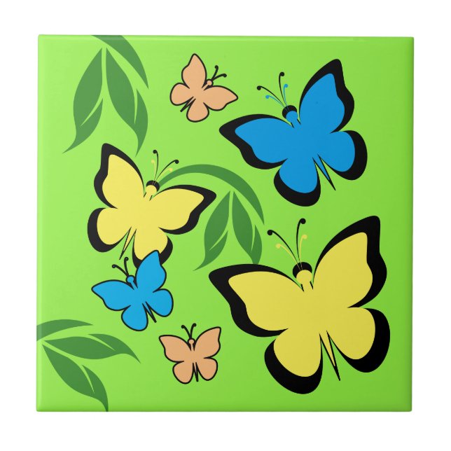 Spring Butterflies Pattern Tile (Front)