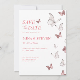 Spring butterflies  photo wedding  save the date