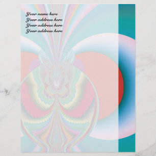Spring Butterfly Abstract Colour Burst Art Custom Letterhead