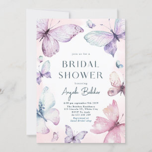 Spring Butterfly Bridal Shower Invitation