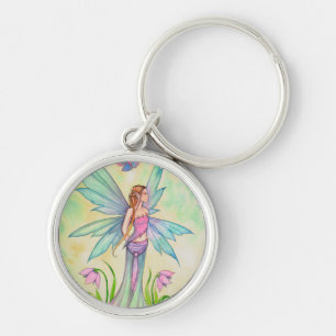 Spring Butterfly Fairy Fantasy Art Key Ring