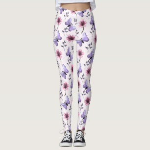 Spring Butterfly Floral Gift   Leggings