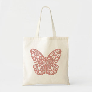 Spring Butterfly, Folk Art Tote Bag