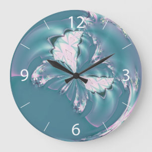 Spring Butterfly Large Clock