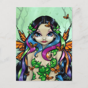 "Spring Butterfly Maiden" Postcard