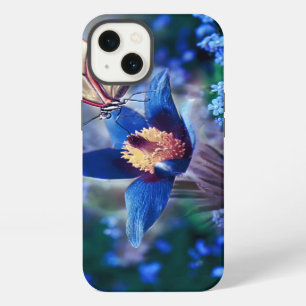 Spring Butterfly on Blue Flower iPhone 13 Case