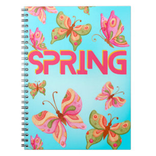 spring butterflys notebook