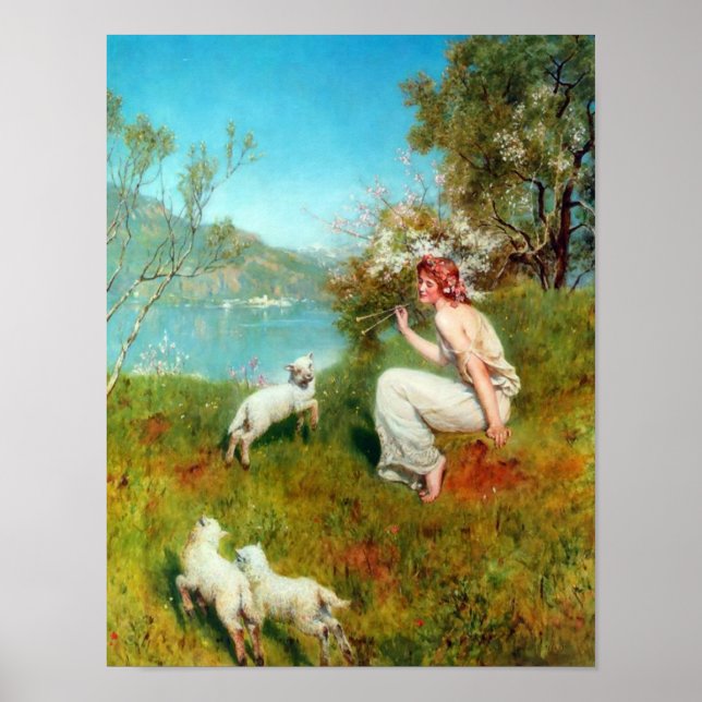 Spring by John Collier (1850-1934) Poster (Front)