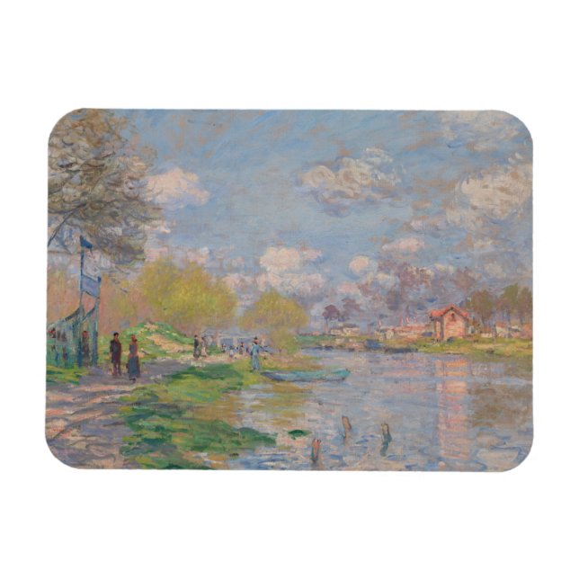 Spring by the Seine by Claude Monet Magnet (Horizontal)