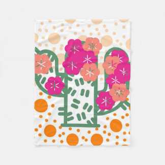 Spring Cactus Fleece Blanket