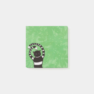 Spring Cat Lover Evil Kitty Green Post-it Notes