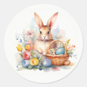 Spring Celebration - Easter Bunny  Classic Round Sticker