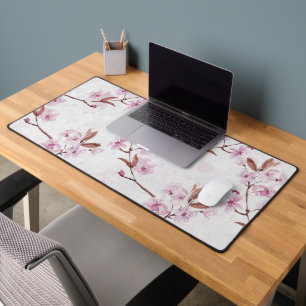 Spring Cherry Blossom Branches   Desk Mat