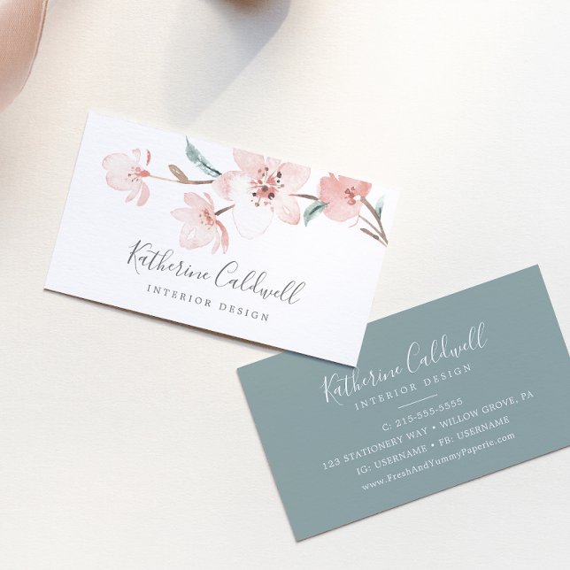Spring Cherry Blossom Business Card (Creator Uploaded)
