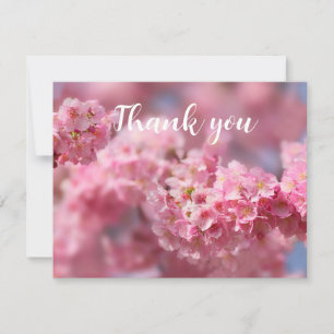 Spring Cherry Blossom Floral Sakura Thank you Card