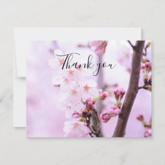 Spring Cherry Blossom Floral Sakura Thank you Card