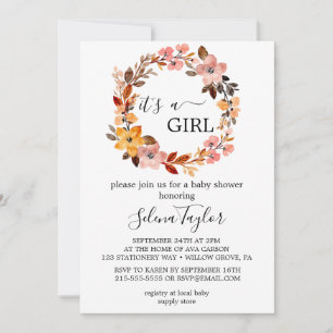 Spring Cherry Blossom   It’s a Girl Baby Shower  Invitation