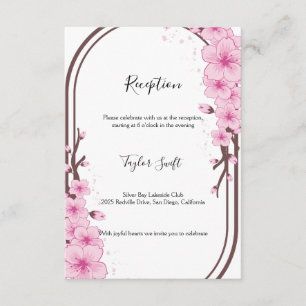 Spring Cherry Blossom Reception Card