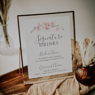 Spring Cherry Blossom Signature Drinks Sign