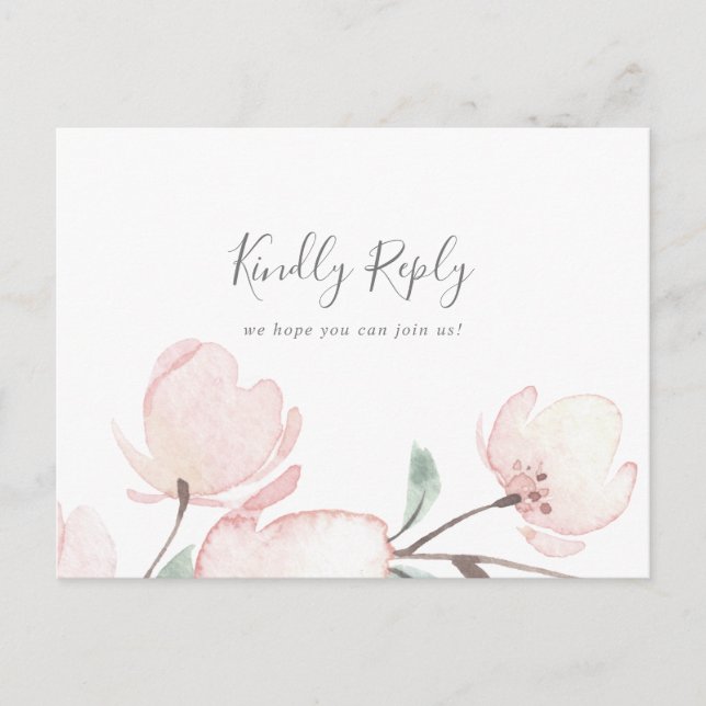 Spring Cherry Blossom Song Request RSVP Postcard (Front)