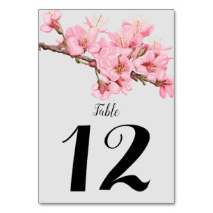 Spring Cherry blossom Table Number
