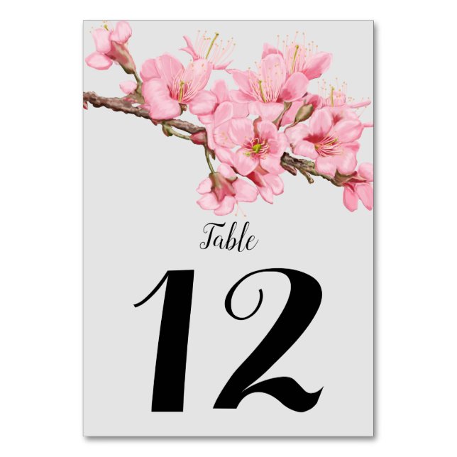 Spring Cherry blossom Table Number (Front)
