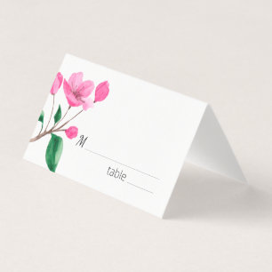 Spring Cherry Blossom. Wedding Table Place Card