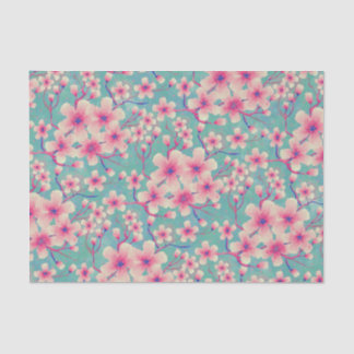 Spring Cherry Blossoms green   Tissue Paper