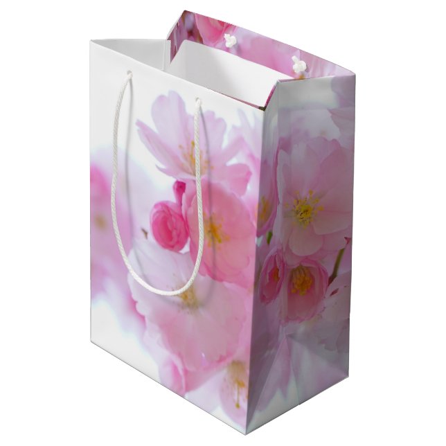 Spring - Cherry Blossoms Medium Gift Bag (Back Angled)