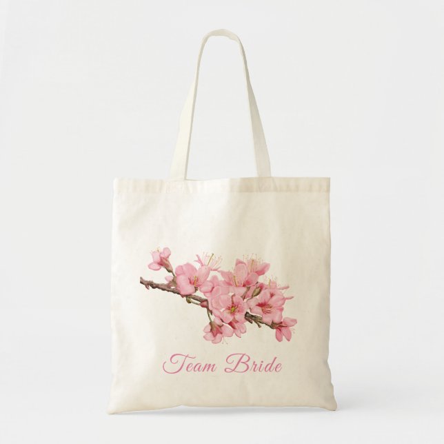 Spring Cherry Blossoms Tote Bag (Front)