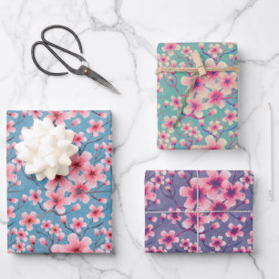 Spring Cherry Blossoms  Wrapping Paper Sheet