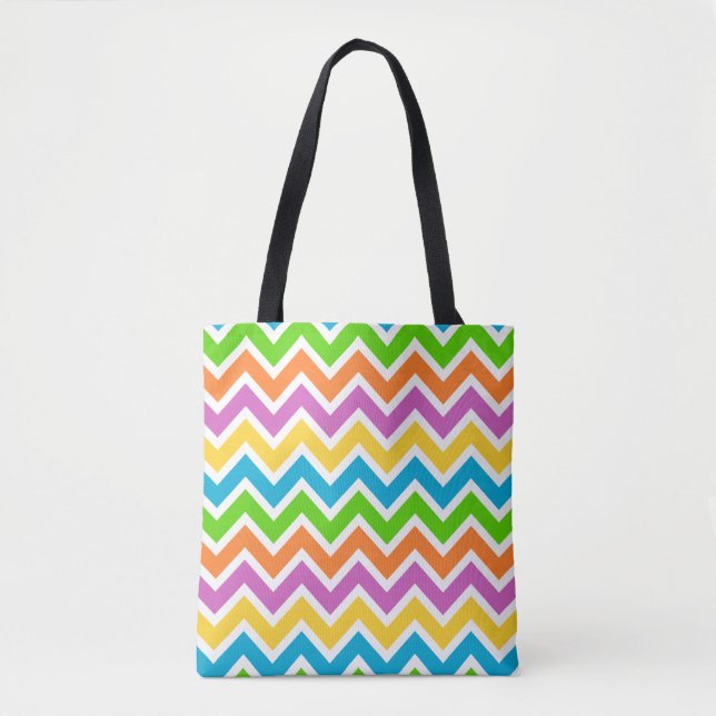 spring chevron tote bag (Front)