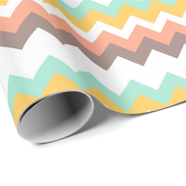 Spring Chevron Wrapping Paper (Roll Corner)