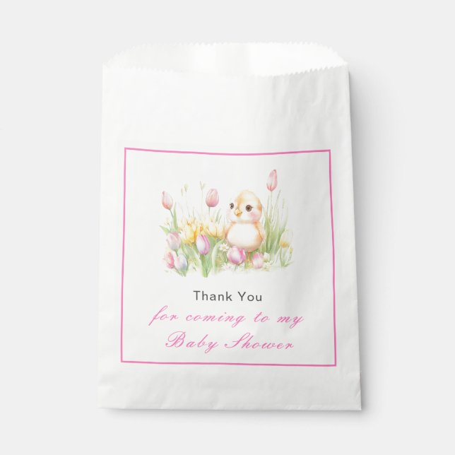 Spring Chick Baby Shower Favour Bags (Front)
