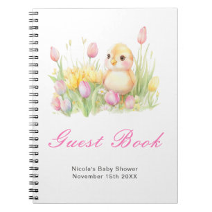 Spring Chick Baby Shower Guest Book