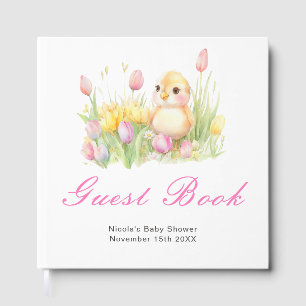 Spring Chick Baby Shower Guest Book