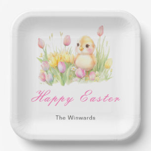Spring Chick Easter Brunch Paper Plate